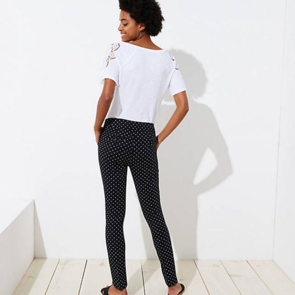 Loft Marisa Skinny Polka Dot Pants - Picture 3 of 6